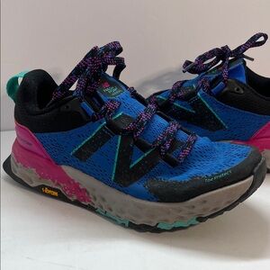 New Balance Blue and Pink Athletic Shoes vibram, fresh foam hierro